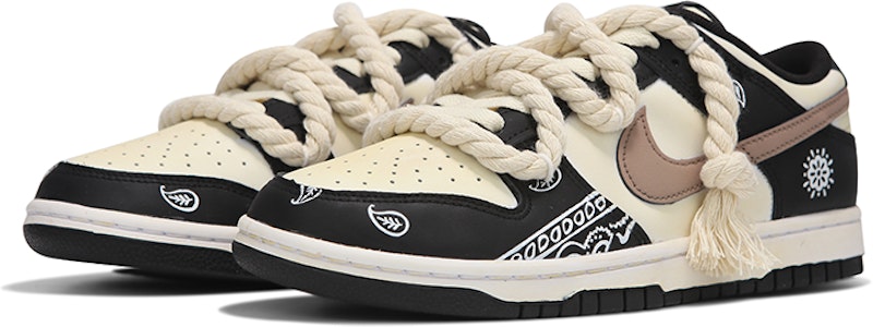 【カスタムシューズ】ナイキ ダンク ロー 'ブラック ホワイト ペイズリー パンダ' DD1391-100(Team24-男款腰果花熊猫) Lookbook 【カスタムシューズ】ナイキ ダンク ロー 'ブラック ホワイト ペイズリー パンダ' DD1391-100(Team24-男款腰果花熊猫)