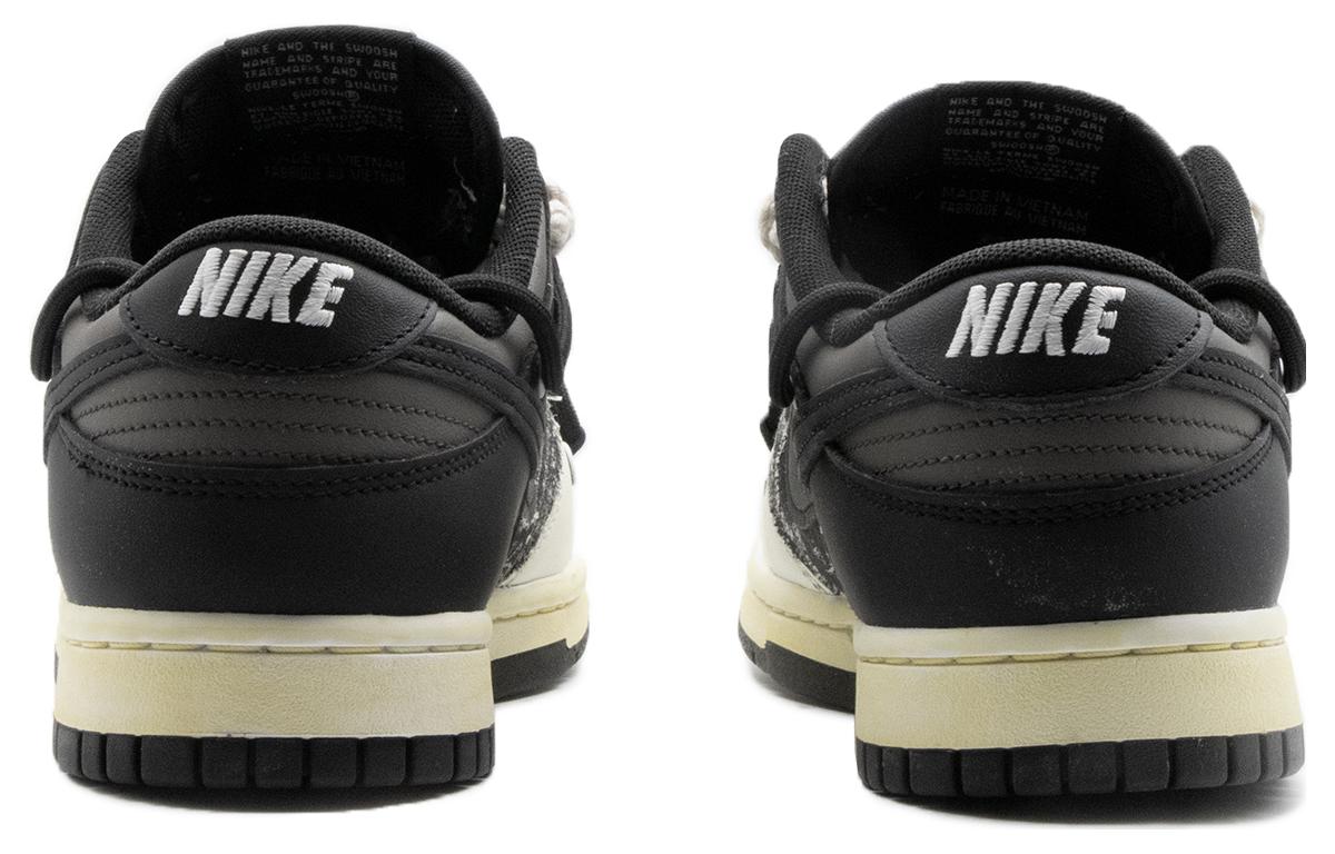 Shop 【訂製球鞋】Nike Dunk Low 惡夢 高街風 腰果花 熊貓 摩卡 解構 復古做舊 低筒 板鞋 GS 黑白