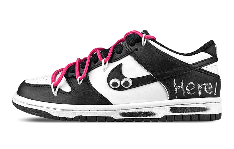 Order [定制鞋款] 耐克Dunk Low '黑白熊猫 - 黑粉' CW1590-100-457683