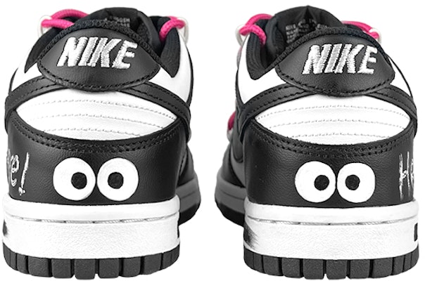 【客製化球鞋】Nike Dunk Low 禮盒 黑白熊貓 大眼萌仔 黑煤球 解構 低筒 板鞋 GS 黑粉 Details for 【客製化球鞋】Nike Dunk Low 禮盒 黑白熊貓 大眼萌仔 黑煤球 解構 低筒 板鞋 GS 黑粉