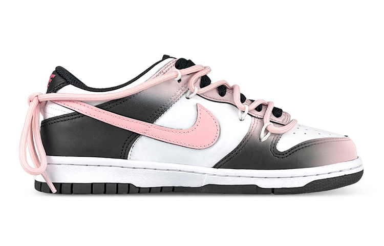 Order 【定製球鞋】Nike Dunk Low 黑白熊貓 禮盒 粉墨唱片 解構 漸變 低筒 滑板鞋 男女皆宜 黑粉