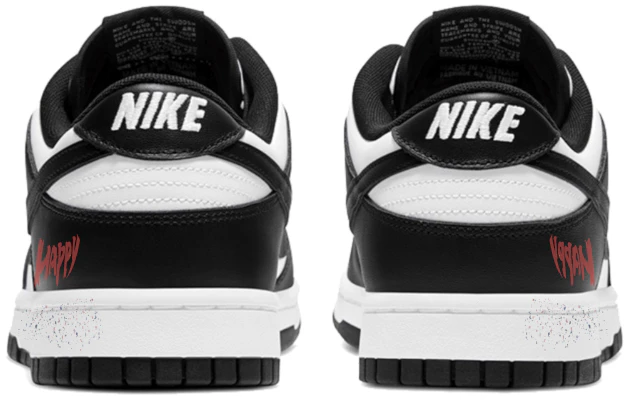 【訂製球鞋】Nike Dunk 藝術塗鴉 happy永痕 防滑耐磨 低筒 板鞋 GS 黑白熊貓 Purchase 【訂製球鞋】Nike Dunk 藝術塗鴉 happy永痕 防滑耐磨 低筒 板鞋 GS 黑白熊貓