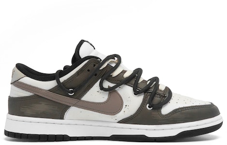 【訂製球鞋】 Nike Dunk Low 沙洲 黑白熊貓 復古做舊 百搭 防滑耐磨 低筒 板鞋 男款 黑白棕 Order 【訂製球鞋】 Nike Dunk Low 沙洲 黑白熊貓 復古做舊 百搭 防滑耐磨 低筒 板鞋 男款 黑白棕