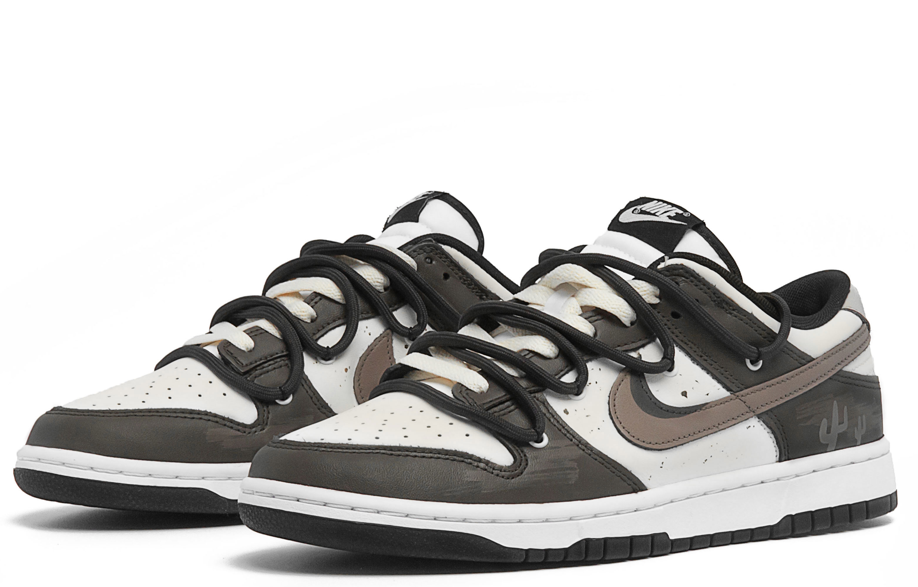 Lookbook Sepatu Custom Nike Dunk Low 'Hitam Putih Panda Pasir Dune' DD1391-100(Team94-男款沙洲)