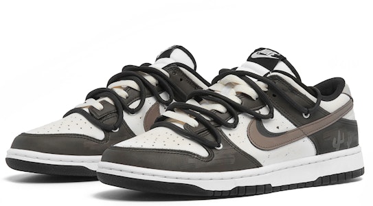 【訂製球鞋】 Nike Dunk Low 沙洲 黑白熊貓 復古做舊 百搭 防滑耐磨 低筒 板鞋 男款 黑白棕 Lookbook 【訂製球鞋】 Nike Dunk Low 沙洲 黑白熊貓 復古做舊 百搭 防滑耐磨 低筒 板鞋 男款 黑白棕