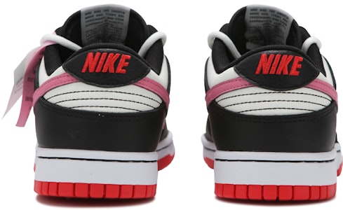 【定制球鞋】Nike Dunk Low 高街條紋 贴標 解構綁帶 復古低幫 板鞋 男款 黑白粉 Shop 【定制球鞋】Nike Dunk Low 高街條紋 贴標 解構綁帶 復古低幫 板鞋 男款 黑白粉