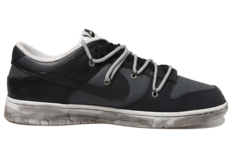 Order [Sepatu Custom] Nike Dunk Low 'Hitam Putih Rabbit Arrow' DJ6188-101(Team拾玖-做旧全黑兔男S-BOX)