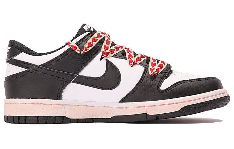 Lookbook [Nike Dunk Low'] Rekaan Semula Hitam Putih Kasut Custom CW1590-100(TeamThree-女款心动时刻黑白)