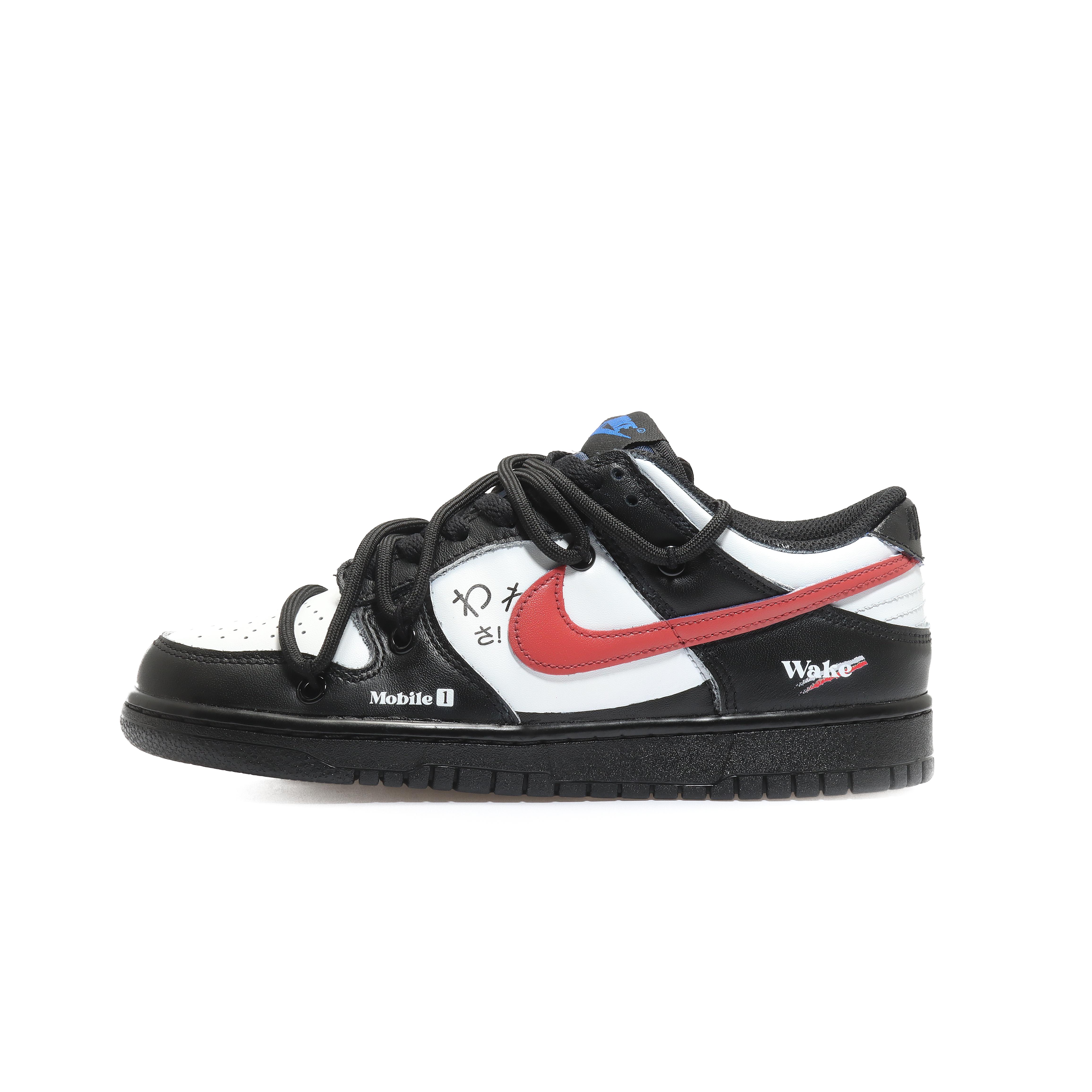 Buy 【定制球鞋】Nike Dunk Low 賽車設計款 改裝車文化 潮流logo 街頭 城市機能 解構鞋帶 低幫 板鞋 GS 黑白紅