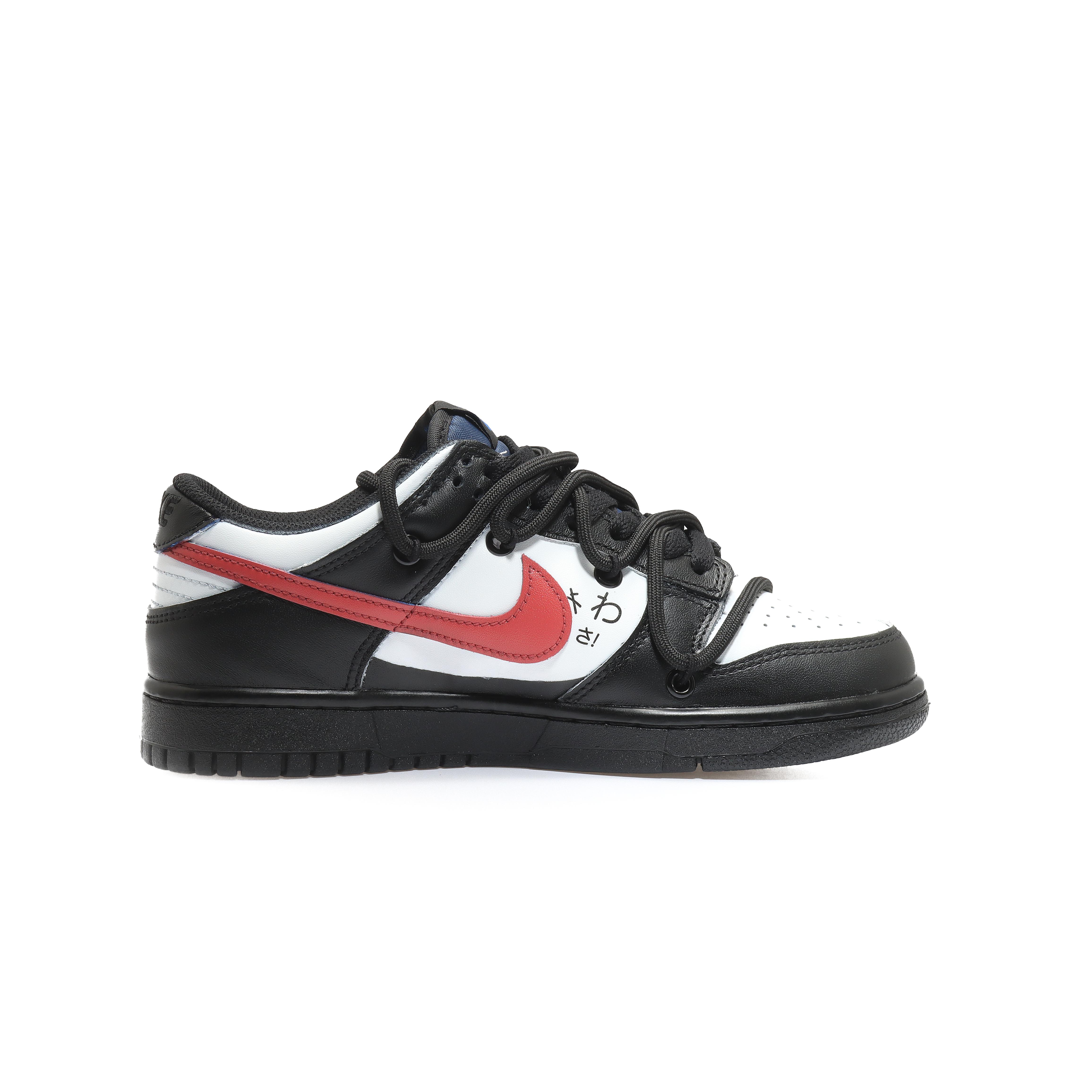 Order 【定制球鞋】Nike Dunk Low 賽車設計款 改裝車文化 潮流logo 街頭 城市機能 解構鞋帶 低幫 板鞋 GS 黑白紅