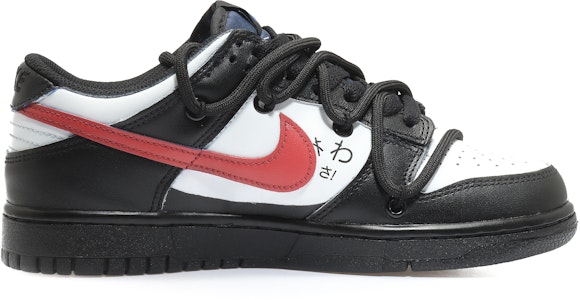 【定制球鞋】Nike Dunk Low 賽車設計款 改裝車文化 潮流logo 街頭 城市機能 解構鞋帶 低幫 板鞋 GS 黑白紅 Order 【定制球鞋】Nike Dunk Low 賽車設計款 改裝車文化 潮流logo 街頭 城市機能 解構鞋帶 低幫 板鞋 GS 黑白紅
