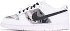 Buy 【訂製球鞋】Nike Dunk Low 復古主題 學院風 手工縫紉 水墨畫 小香風 油畫 高街 休閒 貼布 低幫 板鞋 GS 黑白