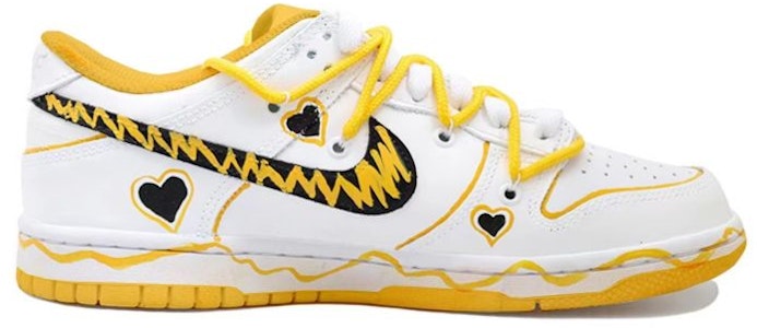 ナイキ ダンク ロー "黒白黄" (カスタム) DD1391-702(Team拾玖-黄色线条男S-BOX) Order ナイキ ダンク ロー "黒白黄" (カスタム) DD1391-702(Team拾玖-黄色线条男S-BOX)