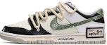 Buy Zapatillas Nike Dunk Low 'Negro Blanco Amarillo Manchas Pintura' DJ6188-003(TeamE-男款泼墨黑白黄)