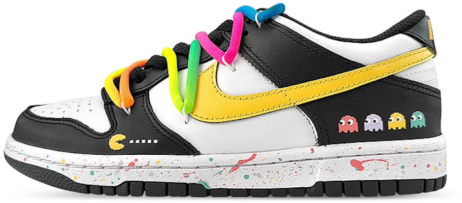 【定制鞋款】Nike Dunk Low '黑白黄彩虹' CW1590-100(Team76-GS彩虹吃豆人黑白黄) Buy 【定制鞋款】Nike Dunk Low '黑白黄彩虹' CW1590-100(Team76-GS彩虹吃豆人黑白黄)