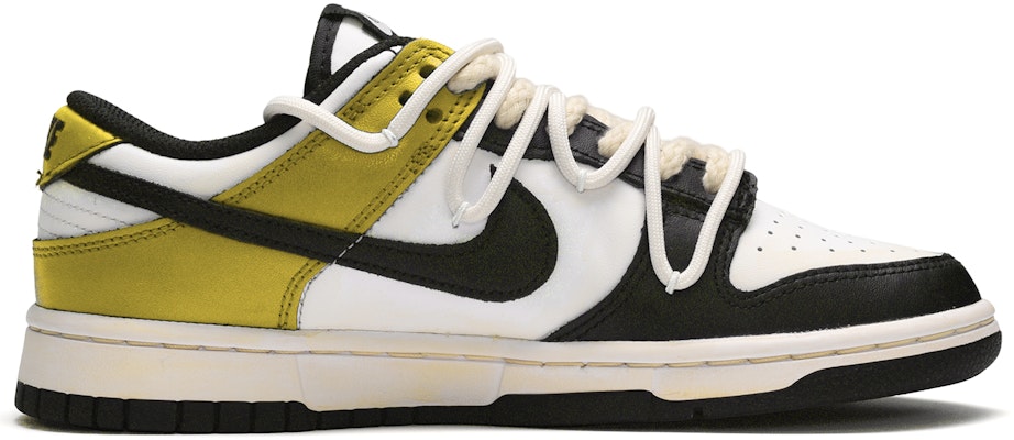【定製球鞋】Nike Dunk Low 做舊 笑臉貼 低筒 滑板鞋 男款 黑白黃 Order 【定製球鞋】Nike Dunk Low 做舊 笑臉貼 低筒 滑板鞋 男款 黑白黃