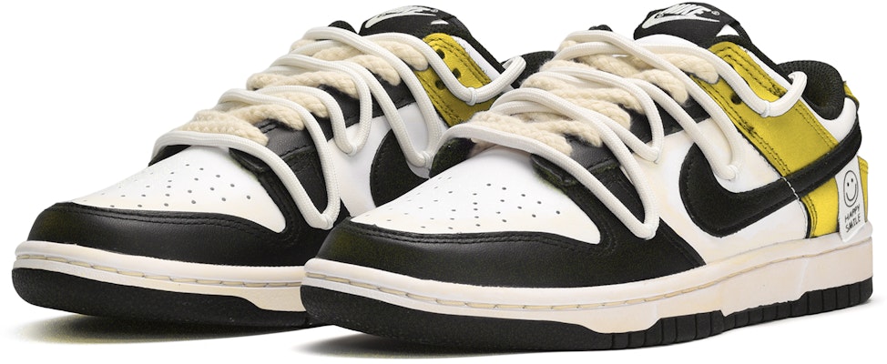 【定製球鞋】Nike Dunk Low 做舊 笑臉貼 低筒 滑板鞋 男款 黑白黃 Lookbook 【定製球鞋】Nike Dunk Low 做舊 笑臉貼 低筒 滑板鞋 男款 黑白黃