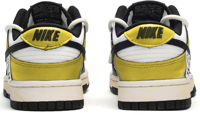 【定製球鞋】Nike Dunk Low 做舊 笑臉貼 低筒 滑板鞋 男款 黑白黃 Shop 【定製球鞋】Nike Dunk Low 做舊 笑臉貼 低筒 滑板鞋 男款 黑白黃