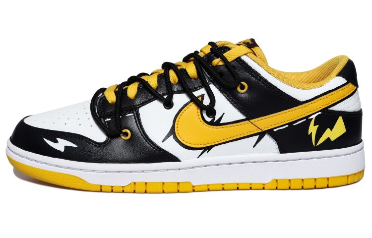 Buy [Kasut Custom] Nike Dunk Low 'Hitam Kuning Deconstructed Hand-Painted' DD1391-702(Team拾玖-黄色闪电男S-BOX)