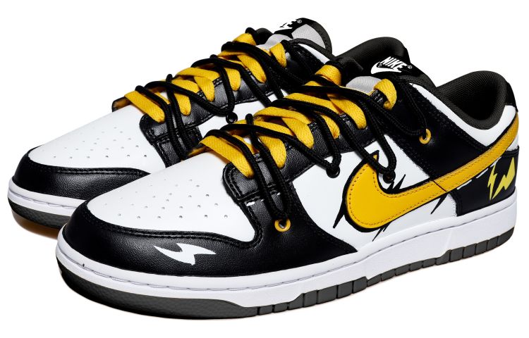 Lookbook ナイキ ダンク low 黒黄️カスタム (Nike Dunk Low 黒黄️カスタム) CW1590-100(Team拾玖-黄色闪电女S-BOX)