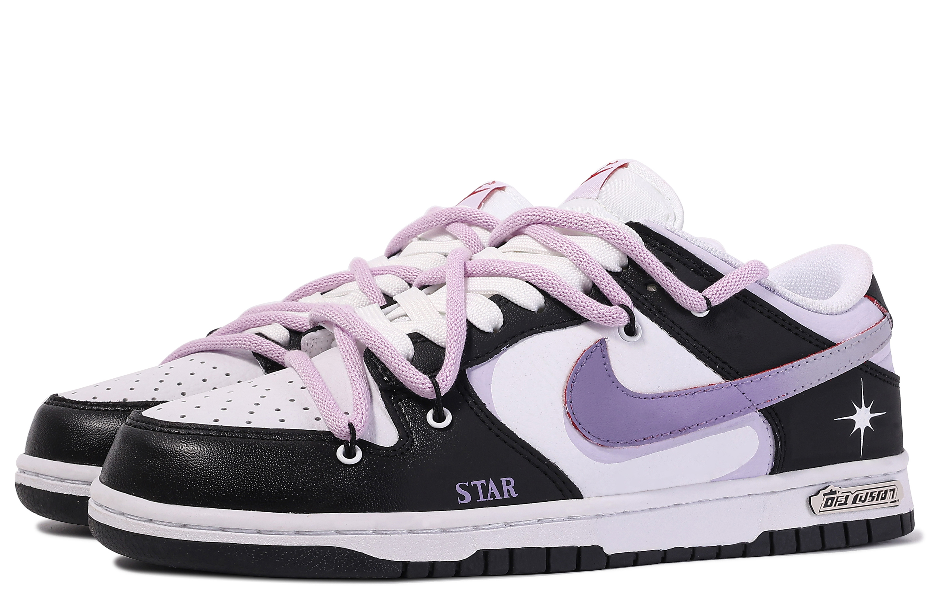 Shop 나이키 덩크 로우 '블랙커런트 다빈치' (커스텀) FB3354-001(TeamM-黑加仑)