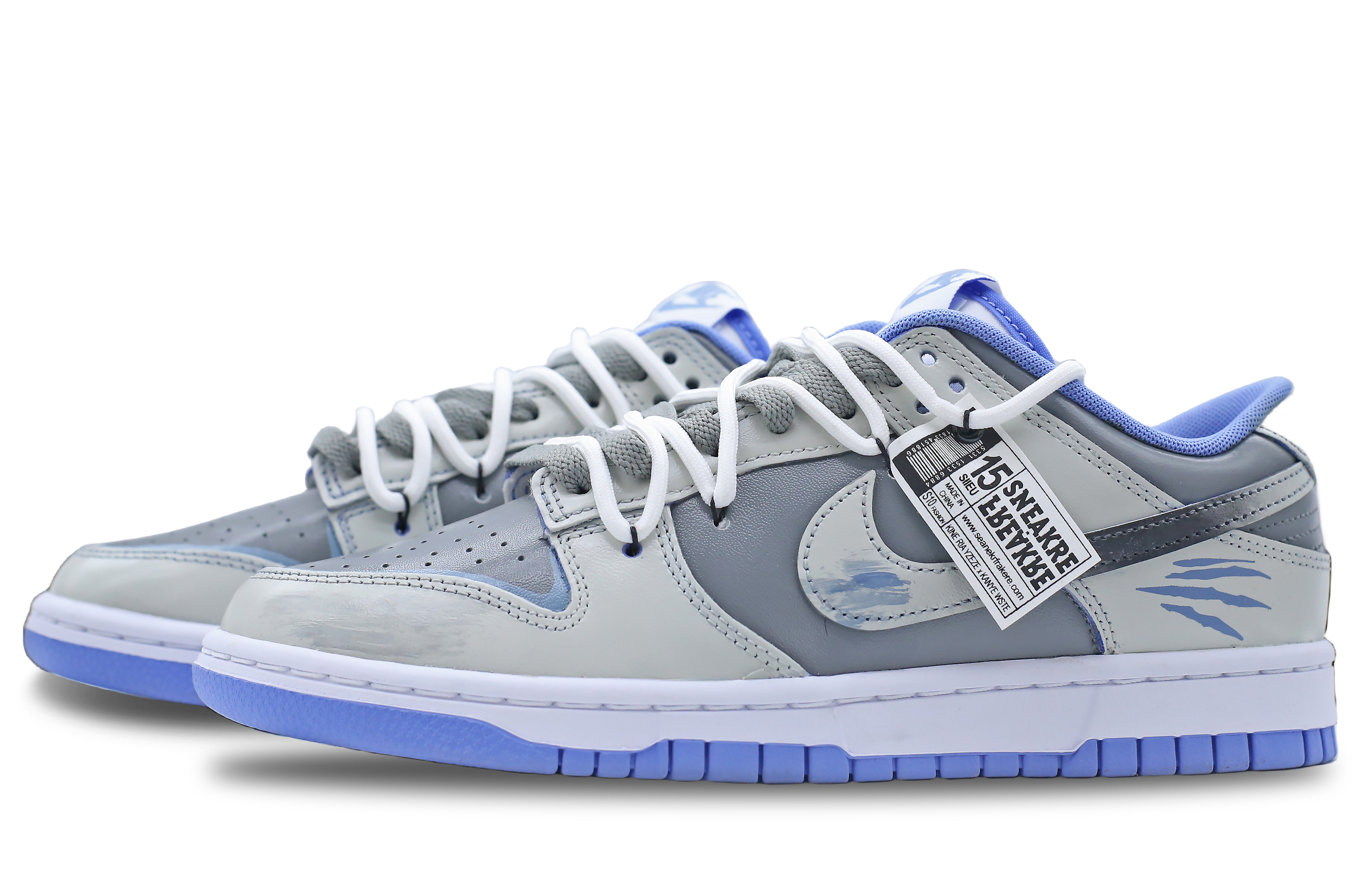 [Custom Shoes] Nike Dunk Low 'Blue-Grey Tornado' 圖 4