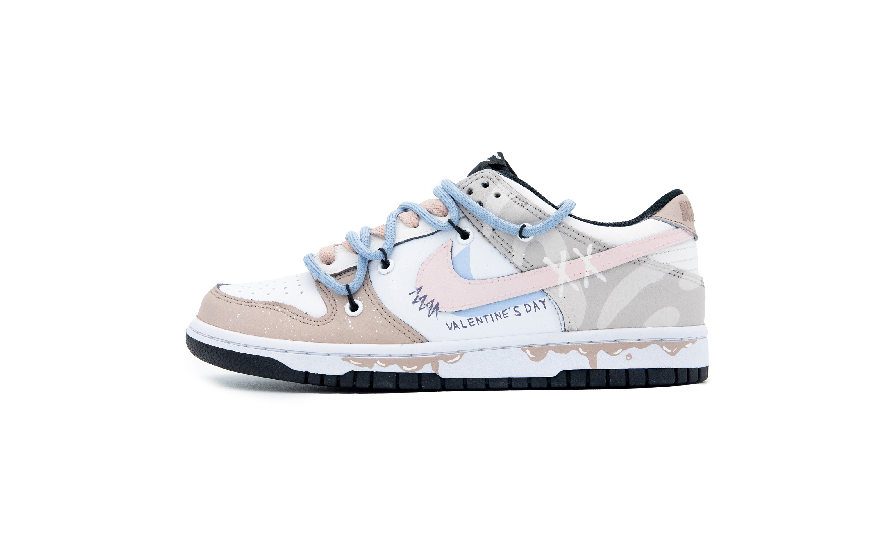 [Custom Shoes] Nike Dunk Low 'Blue-Pink Valentine's Day'