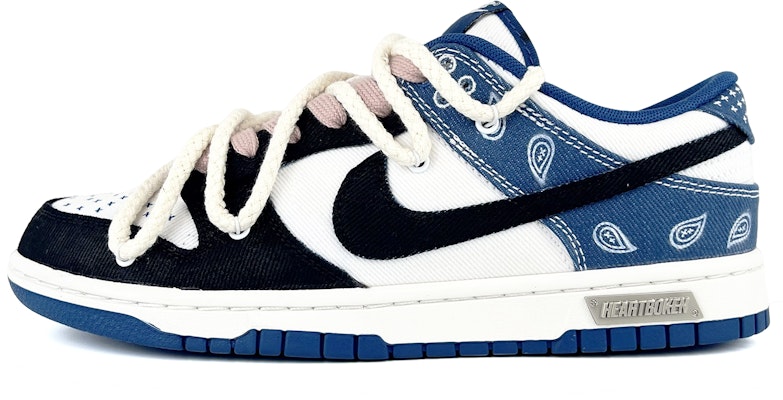 【定製籃球鞋】 Nike Dunk Low 順心 好玩藍月 麻繩拆解 腰果花 復古刺繡 低筒 板鞋 男款 藍白黑 Buy 【定製籃球鞋】 Nike Dunk Low 順心 好玩藍月 麻繩拆解 腰果花 復古刺繡 低筒 板鞋 男款 藍白黑