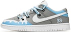 Buy 【訂製球鞋】 Nike Dunk Low 野鶴製造 解構主題 藍色藝術館 塗鴉 解構雙鞋帶 禮盒 低幫 板鞋 男款 灰藍