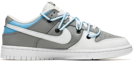 【訂製球鞋】 Nike Dunk Low 野鶴製造 解構主題 藍色藝術館 塗鴉 解構雙鞋帶 禮盒 低幫 板鞋 男款 灰藍 Order 【訂製球鞋】 Nike Dunk Low 野鶴製造 解構主題 藍色藝術館 塗鴉 解構雙鞋帶 禮盒 低幫 板鞋 男款 灰藍