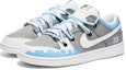 Lookbook 【訂製球鞋】 Nike Dunk Low 野鶴製造 解構主題 藍色藝術館 塗鴉 解構雙鞋帶 禮盒 低幫 板鞋 男款 灰藍