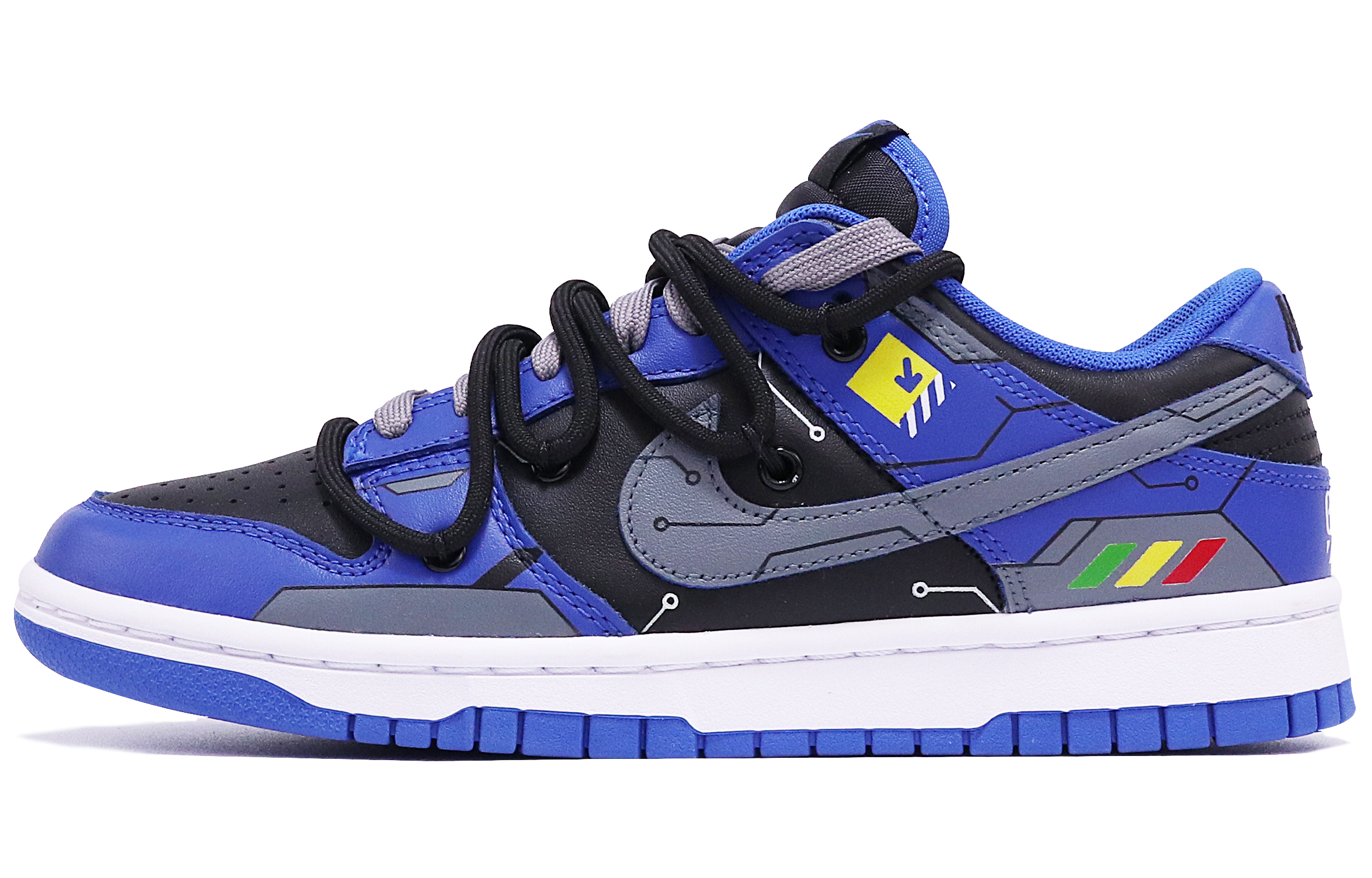 Buy 나이키 덩크 로우 '블루 블랙 메카' (커스텀) DD1391-001(TeamTen-男款机甲蓝黑)