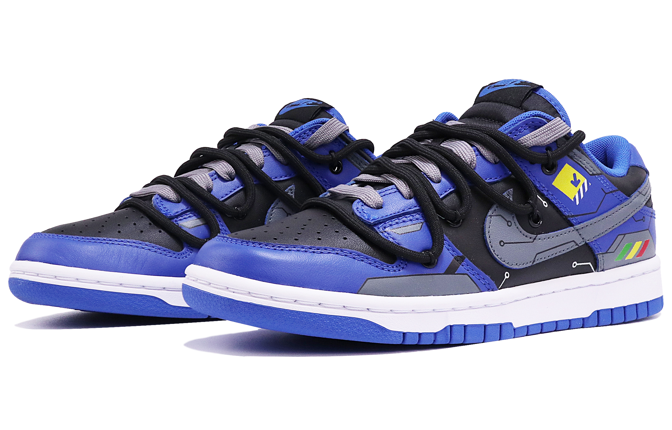 Lookbook 나이키 덩크 로우 '블루 블랙 메카' (커스텀) DD1391-001(TeamTen-男款机甲蓝黑)