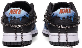 나이키 덩크 로우 '블루블랙 스컬플레임' (커스텀) DH9765-002(Teamfour-女款火焰蓝黑) Shop 나이키 덩크 로우 '블루블랙 스컬플레임' (커스텀) DH9765-002(Teamfour-女款火焰蓝黑)