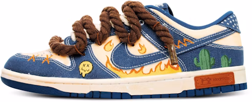 Zapatillas Nike Dunk Low 'Graffiti Azul y Marrón Pintadas a Mano' DV0834-101(Team65-手绘做旧) Buy Zapatillas Nike Dunk Low 'Graffiti Azul y Marrón Pintadas a Mano' DV0834-101(Team65-手绘做旧)