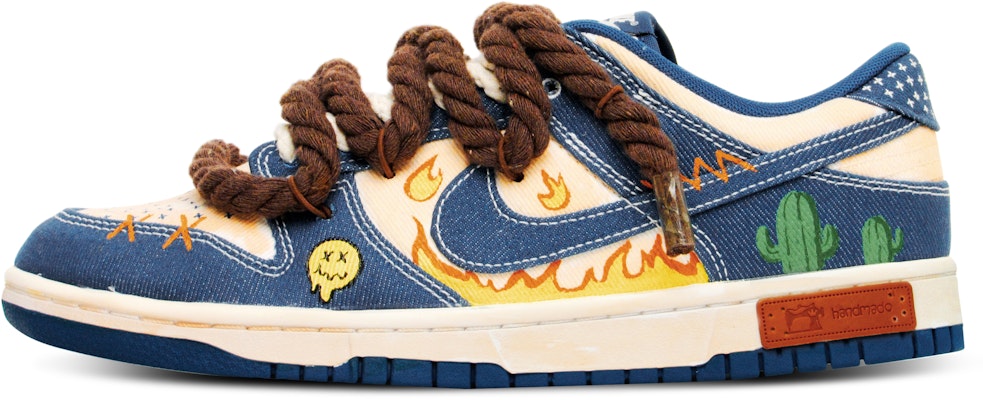 ナイキ ダンク ロー 'ブルー ブラウン ハンドペイント グラフィティ' カスタムシューズ DV0834-101(Team65-手绘做旧) Buy ナイキ ダンク ロー 'ブルー ブラウン ハンドペイント グラフィティ' カスタムシューズ DV0834-101(Team65-手绘做旧)