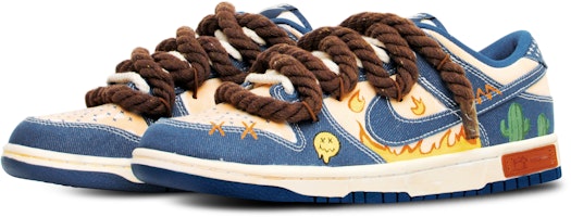 Zapatillas Nike Dunk Low 'Graffiti Azul y Marrón Pintadas a Mano' DV0834-101(Team65-手绘做旧) Lookbook Zapatillas Nike Dunk Low 'Graffiti Azul y Marrón Pintadas a Mano' DV0834-101(Team65-手绘做旧)