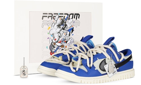 【訂製球鞋】 Nike Air Dunk Jumbo 藍色加州 戶外穿搭 高街風 麻繩解構 防滑減震 低筒 板鞋 男款 黑白藍 Buy 【訂製球鞋】 Nike Air Dunk Jumbo 藍色加州 戶外穿搭 高街風 麻繩解構 防滑減震 低筒 板鞋 男款 黑白藍