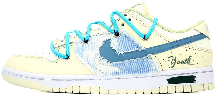 custom-shoes-nike-dunk-low-blue-canvas-graffiti