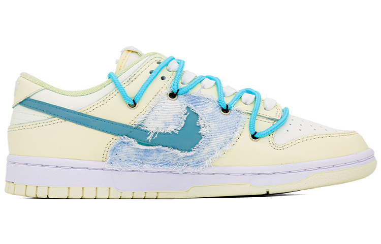 Order [Kasut Custom] Nike Dunk Low 'Kanvas Biru Grafiti' DJ6188-100(Team肆-男款解构缝布涂鸦)