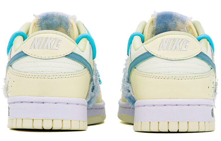 Shop [Kasut Custom] Nike Dunk Low 'Kanvas Biru Grafiti' DJ6188-100(Team肆-男款解构缝布涂鸦)