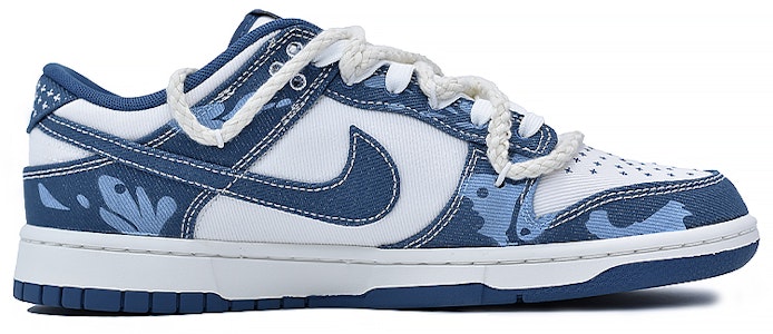 【訂製球鞋】 Nike Dunk Low 藍魅 戶外穿搭 復古 不規則圖案 小眾高級 麻繩解構 低筒 板鞋 男款 藍白 Order 【訂製球鞋】 Nike Dunk Low 藍魅 戶外穿搭 復古 不規則圖案 小眾高級 麻繩解構 低筒 板鞋 男款 藍白