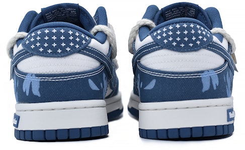 【訂製球鞋】 Nike Dunk Low 藍魅 戶外穿搭 復古 不規則圖案 小眾高級 麻繩解構 低筒 板鞋 男款 藍白 Shop 【訂製球鞋】 Nike Dunk Low 藍魅 戶外穿搭 復古 不規則圖案 小眾高級 麻繩解構 低筒 板鞋 男款 藍白