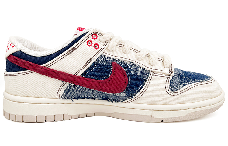 Order 나이키 덩크 로우 '블루 크림 화이트' 커스텀 DV0834-100(Team肆-男款军事迷J)