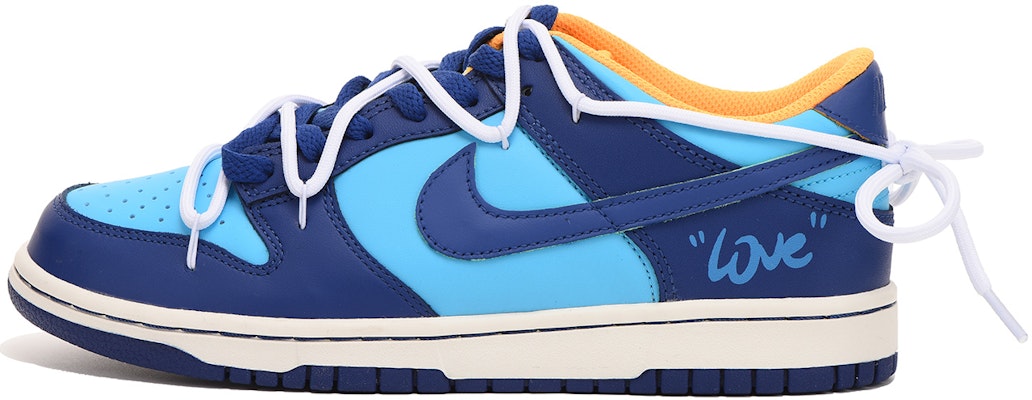 【定製球鞋】Nike Dunk Low 字母 vibe風 解構 高街 禮盒 低幫 板鞋 GS 藍色 Buy 【定製球鞋】Nike Dunk Low 字母 vibe風 解構 高街 禮盒 低幫 板鞋 GS 藍色