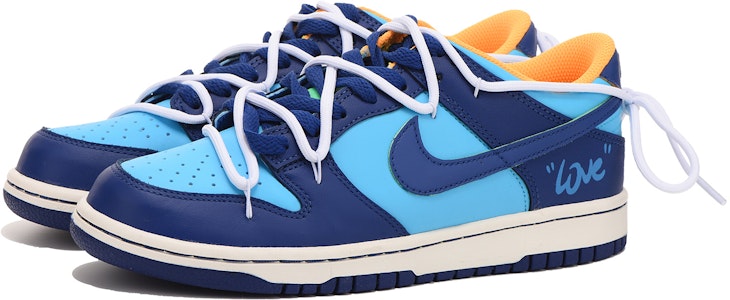 【定製球鞋】Nike Dunk Low 字母 vibe風 解構 高街 禮盒 低幫 板鞋 GS 藍色 Lookbook 【定製球鞋】Nike Dunk Low 字母 vibe風 解構 高街 禮盒 低幫 板鞋 GS 藍色