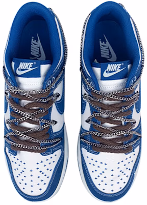 【客製球鞋】Nike Dunk Low 星鏈 藍色牛仔 雙鞋帶 低筒 板鞋 男款 白藍 Shop 【客製球鞋】Nike Dunk Low 星鏈 藍色牛仔 雙鞋帶 低筒 板鞋 男款 白藍