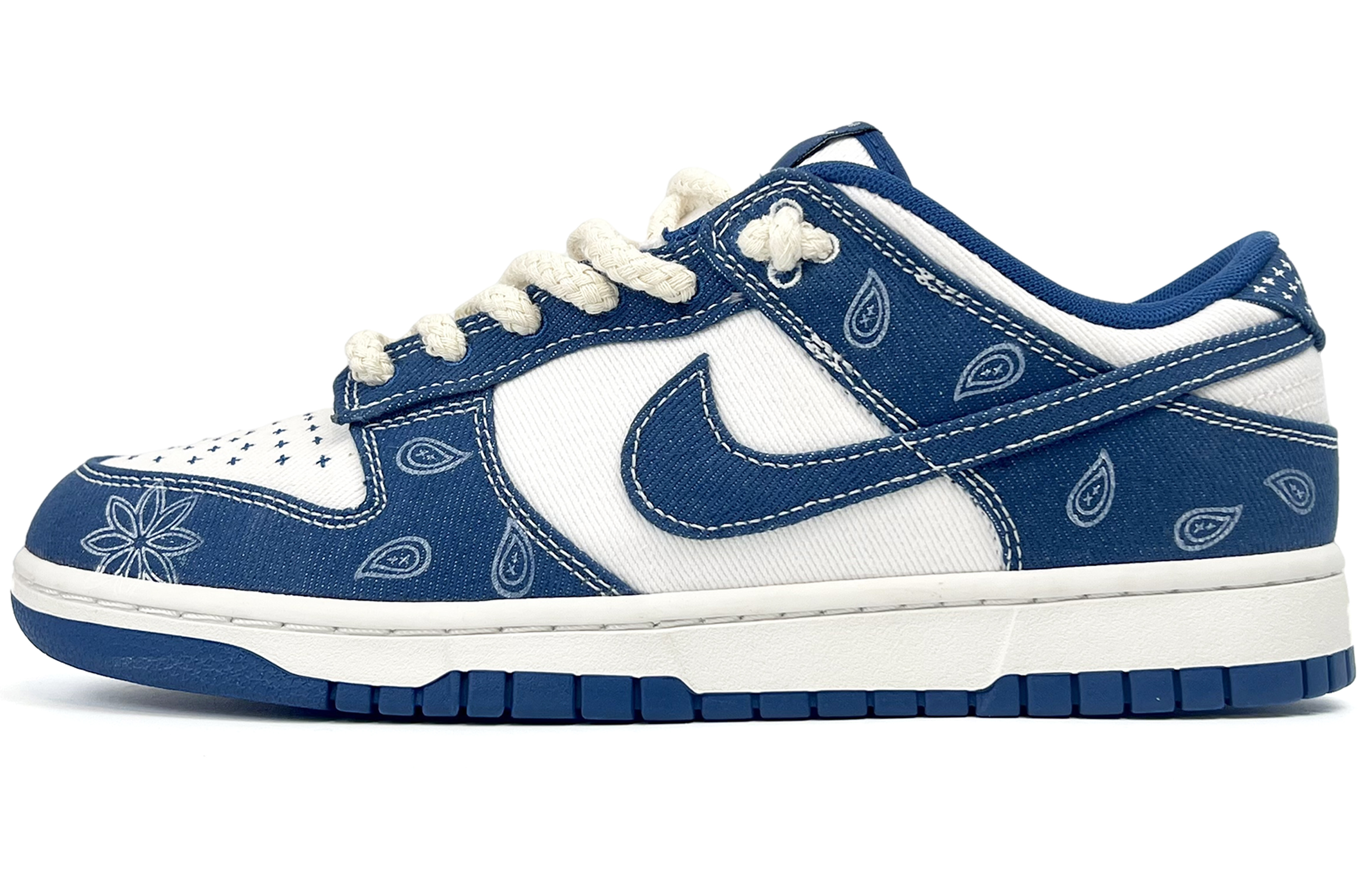 Buy [Kasut Custom] Nike Dunk Low 'Blue Denim Paisley' DV0834-101(Tema-45蓝色牛仔腰果花)