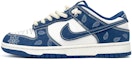 Buy 【定製球鞋】 Nike Dunk Low 藍色牛仔 麻繩 腰果花 復古主題 低幫 板鞋 男女同款 白藍