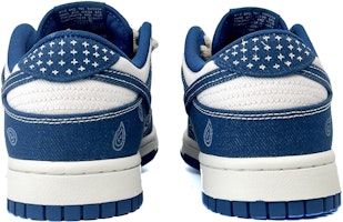 【定製球鞋】 Nike Dunk Low 藍色牛仔 麻繩 腰果花 復古主題 低幫 板鞋 男女同款 白藍 Shop 【定製球鞋】 Nike Dunk Low 藍色牛仔 麻繩 腰果花 復古主題 低幫 板鞋 男女同款 白藍